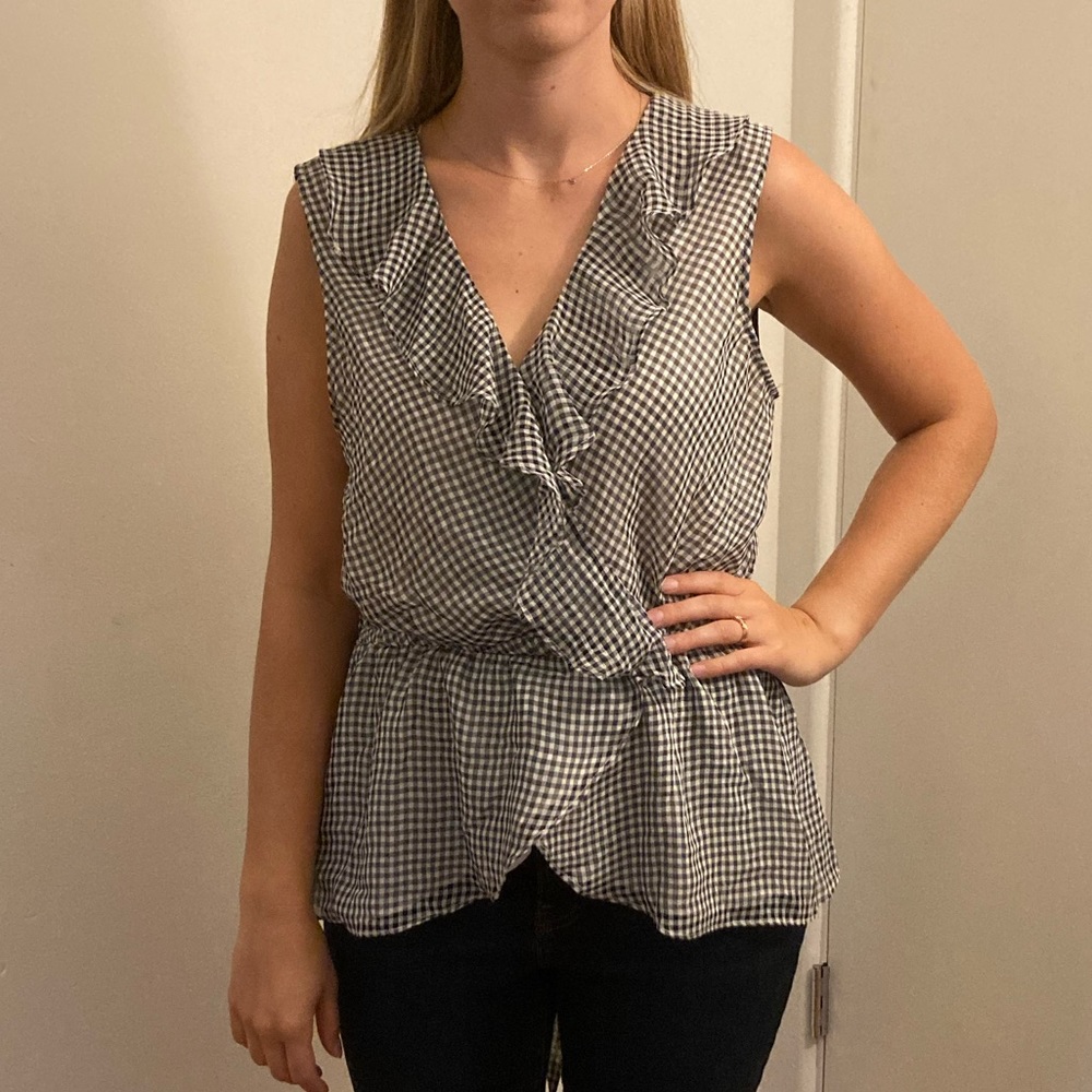 Max Studio black & white top
